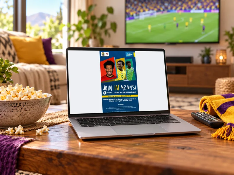 DStv website on a laptop