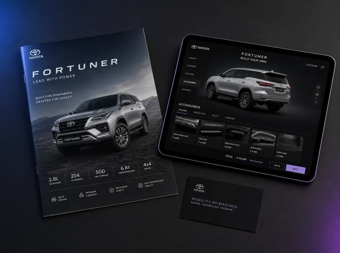 Toyota configurator: colours and accessories